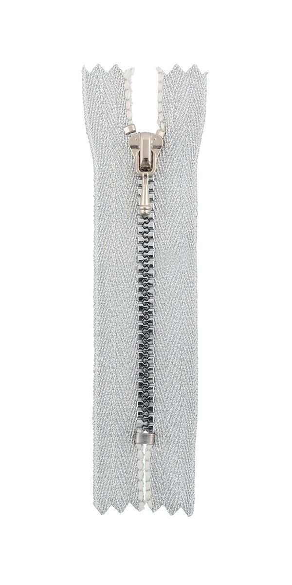 Молния трактор Т3 (3 мм) 1 зам., н/раз., 8 см, 002 серебро, ZipD 3T Gamma, 5 шт