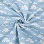 Ткань для пэчворка Peppy Молочные сны фланель, рулон 112 см / 5 метров, МС-19 голубой, Peppy