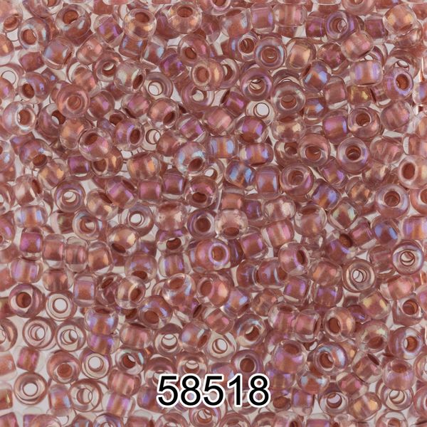 Бисер Preciosa 10/0 (2.3 мм), 500 г, 58518 (Ф547) сиреневый меланж