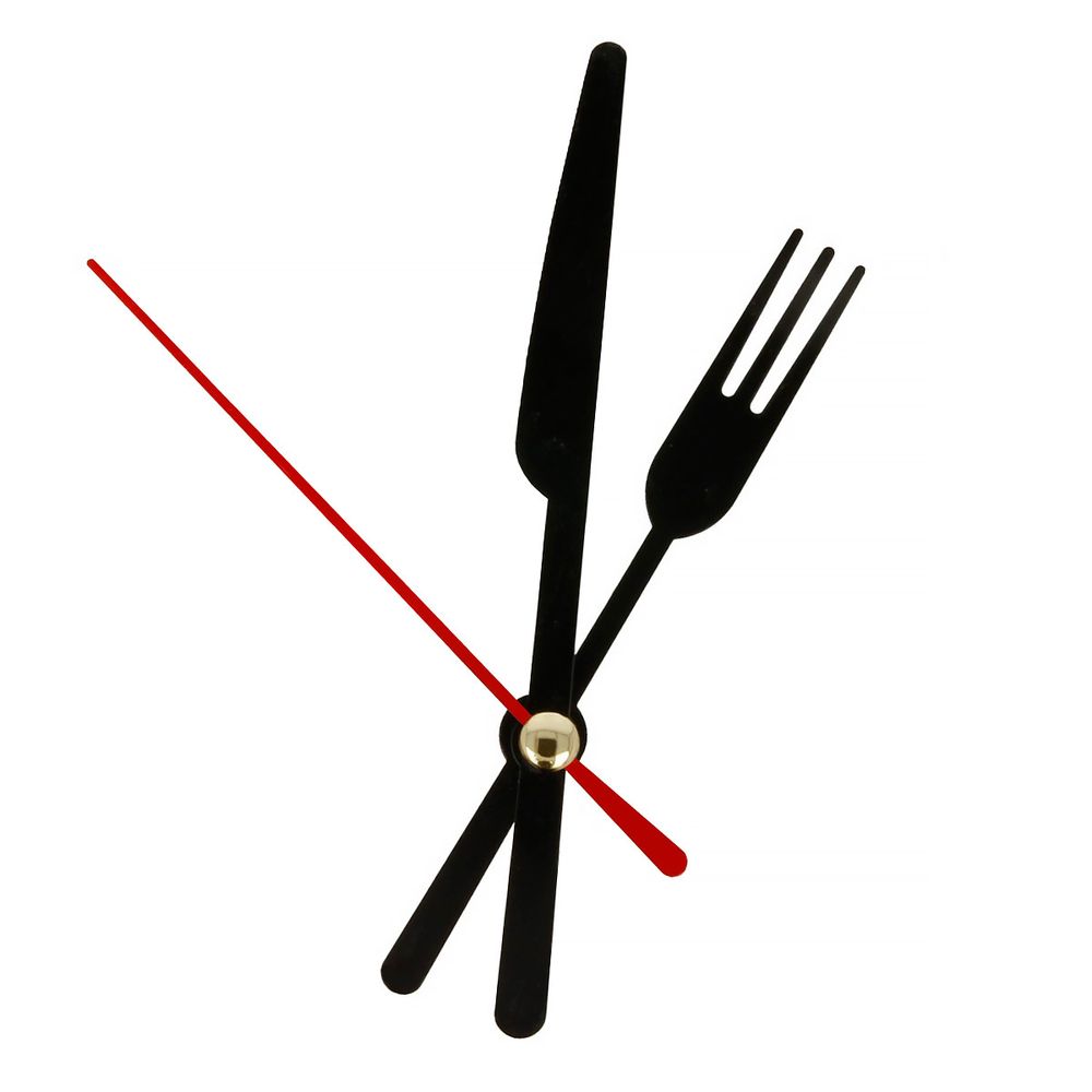 Стрелки для часовых механизмов (часовая/минутная/секундная) ЧМС, 5 шт, 55/75/70-1 мм, ( черный/красный)