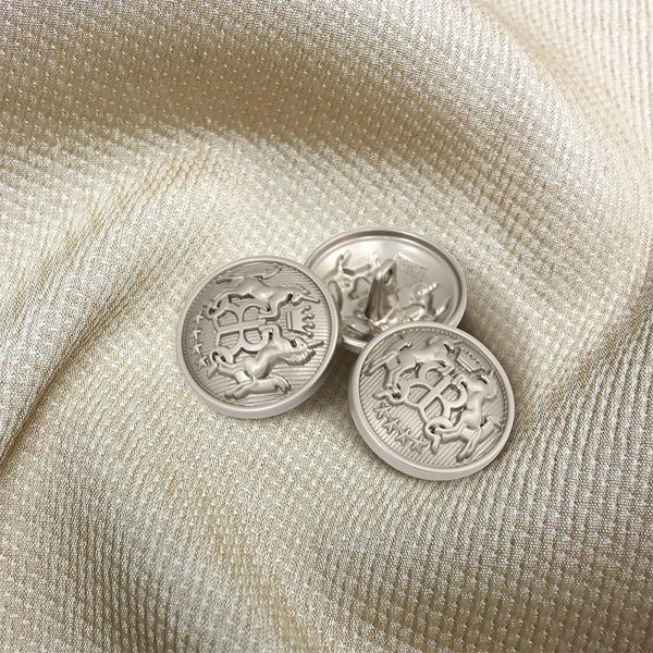 Пуговицы металлические на ножке 36L-23 мм, С-MP09 цв.серебро, 10 шт