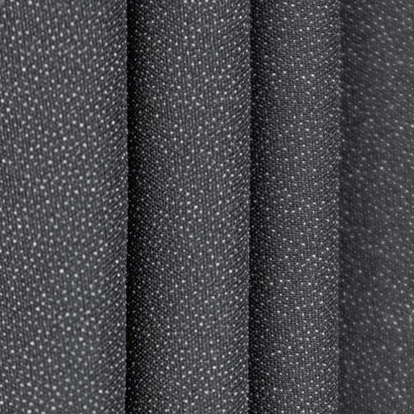 Дублерин эластичный точечный 38 г/м², 150 см / 10 метров, черный, N-38