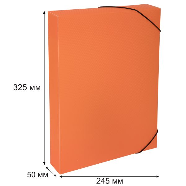 Короб архивный пластиковый 50 мм, 1 шт, Prisma neon A4 эффект 3D, оранжевый, Expert Complete ЕС240441012