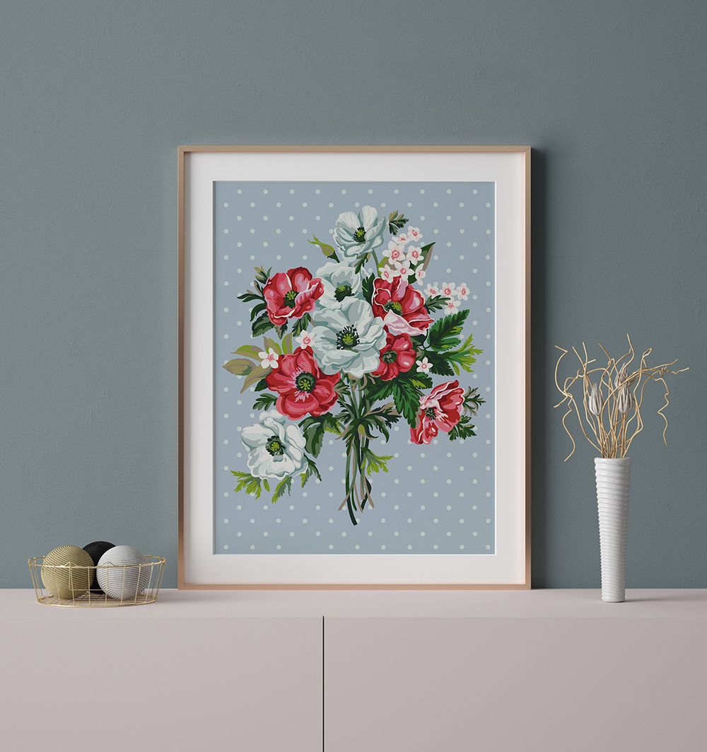 Картина по номерам Фрея PKZ/PM-028, Прелестный букет, (на картоне) 40х30 см