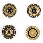 Кнопка пришивная металл ⌀24.0 мм, латунь, 4 шт, BIG