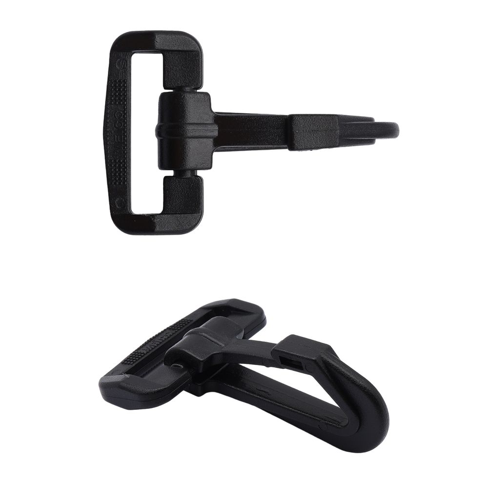 Карабин пластик 30 мм, черный, 50 шт