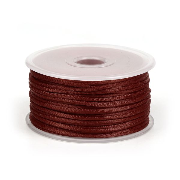 Шнур атласный корсетный ⌀2.0 мм / 50 метров, 3088 т.бордовый