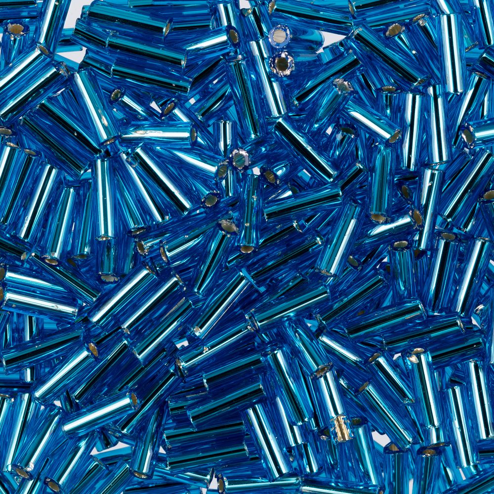 Бисер Preciosa Bugles 3 6.8 мм, 50 г, 67150 св.синий, 351-12001