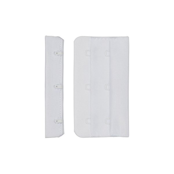 Застежки для бюстгальтера текстильные 75 мм, 50 шт, нейлон, белый, Blitz ZB75-32