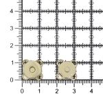 Кнопка магнитная металл пришивная ⌀10.0 мм, золото, металл, 6 шт, BIG