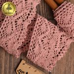 Кружево вязаное (тесьма) 45 мм / 10 метров, диз. 300, цв.32 розовый, Kruzhevo