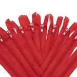 Молния спираль (витая) Т5 (5 мм) 1 зам., разъем., 65 см, 519 красный, 10 шт