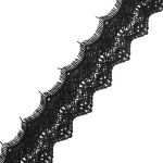 Кружево гипюр (плетёное) 72 мм / 3 метра, C580 черный