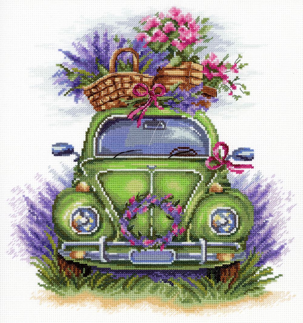 Набор для вышивания нитками МП Студия НВ-873, По цветущим полям, 27х24 см