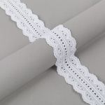 Кружево шитьё 54 мм / 9±0.2 метров, Турция, белый, Gamma GYEM-5402