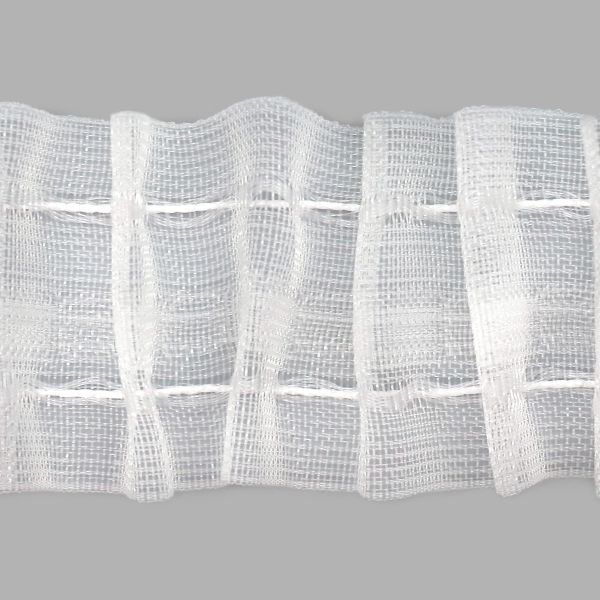 Лента (тесьма) шторная: сборка параллельная (1:3) 40 мм / 100 метров, 420023