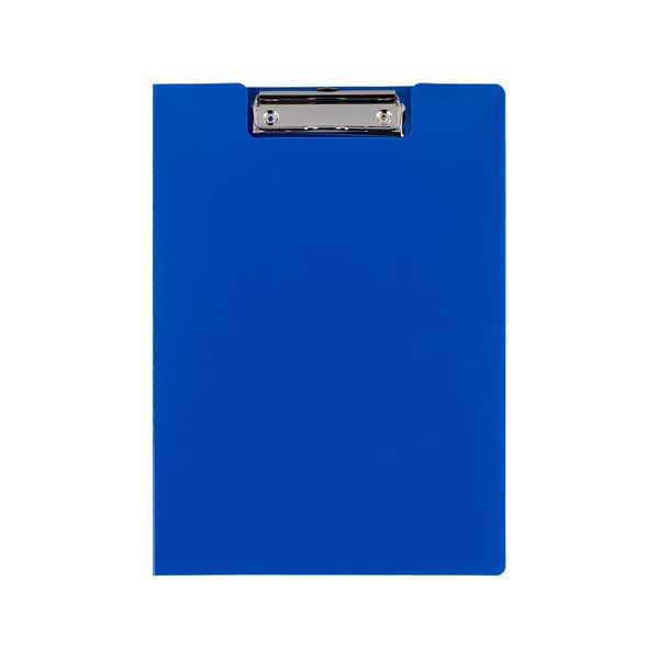 Папка-планшет пластиковая с крышкой мет. прижим A4 900 мкм, 6 шт, песок, синий EC28812, Expert Complete