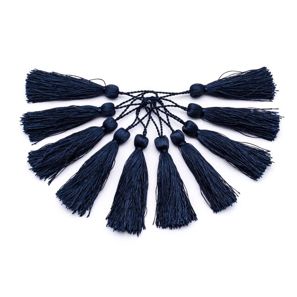 Кисти шторные 70.0 мм, вискоза, цв.231 т.синий, 5 шт