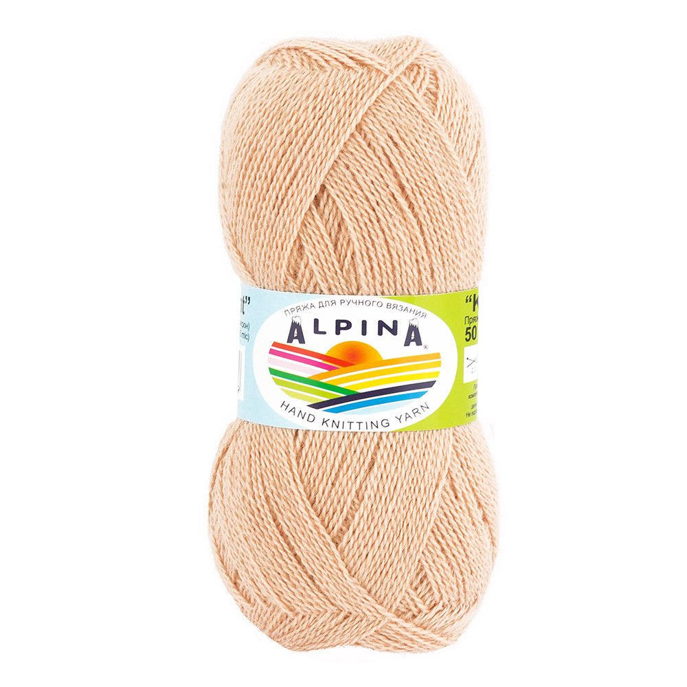 Пряжа Alpina Klement / уп.4 мот. по 50г, 300м, 24 персиковый