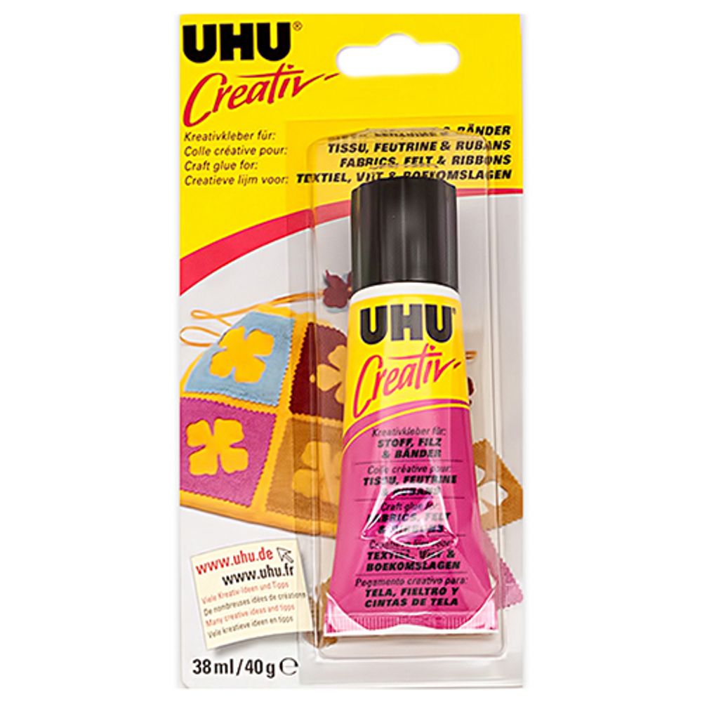 Клей для ткани, шерсти, лент, 38 мл, UHU