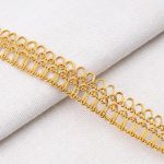 Тесьма отделочная вязаная 16 мм, 10 м, золотистый