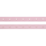 Кнопки пластиковые на тесьме (кн. ⌀ 7мм, тесьма 20 мм, шаг 4 см), цв.розовый, 45.7м