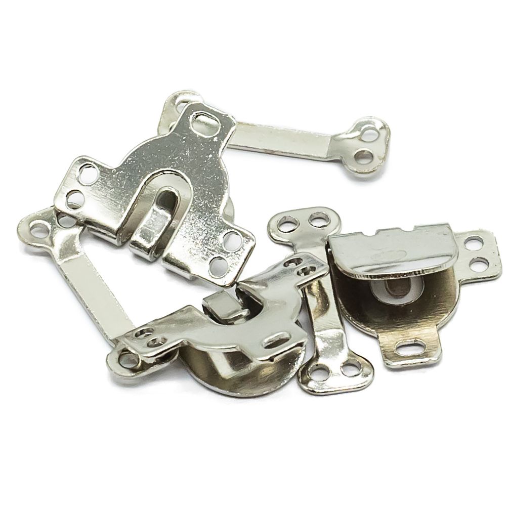 Крючки пришивные 18 мм (16х13 мм), никель, упак. 3 компл, Hobby&Pro, 5 упак