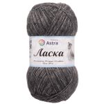 Пряжа Astra Premium (Астра Премиум) Ласка / уп.3 мот. по 100 г, 370 м, 927 темно-серый