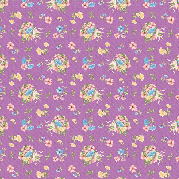 Ткань для пэчворка Peppy Нежная история, отрез 50х55 см, 146 г/м², НИ-12 фиолетовый, Peppy