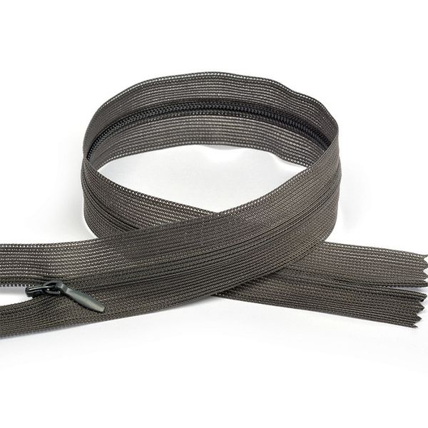 Молния потайная (скрытая) Т3 (3 мм) 1 зам., н/раз., 20 см, цв.S301 т.серый уп.50 шт