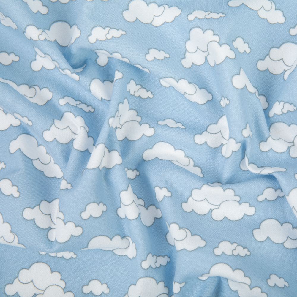 Ткань для пэчворка Peppy Молочные сны фланель, отрез 100х110 см, 175 г/м², МС-19 голубой, Peppy