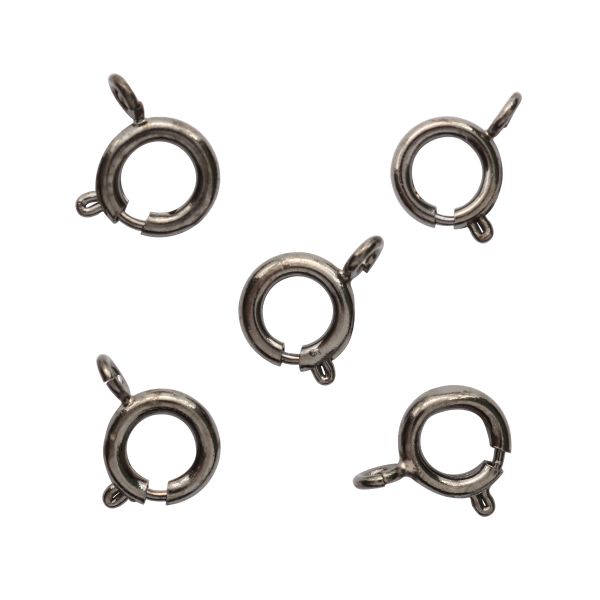 Замок для бус кольцо 9мм, 5 штук, Astra&Craft (Черный никель), 4AR240
