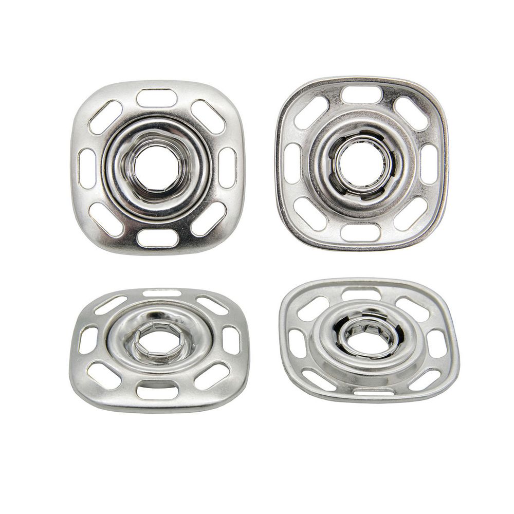 Кнопка пришивная металл ⌀34.0 мм, никель, 4 шт, BIG