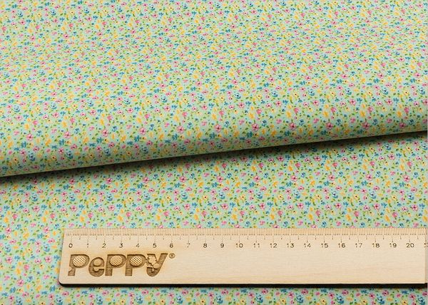 Ткань для пэчворка Peppy Нежная история, рулон 112 см / 5 метров, НИ-16 зеленый, Peppy
