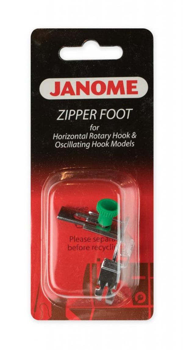 Лапка для швейной машины (в блистере) для молнии узкая с адаптером Janome, 1 шт, 200342003