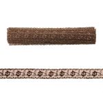 Кружево капроновое 22 мм / 13.71м 0574-1003, цв.A754 коричневый