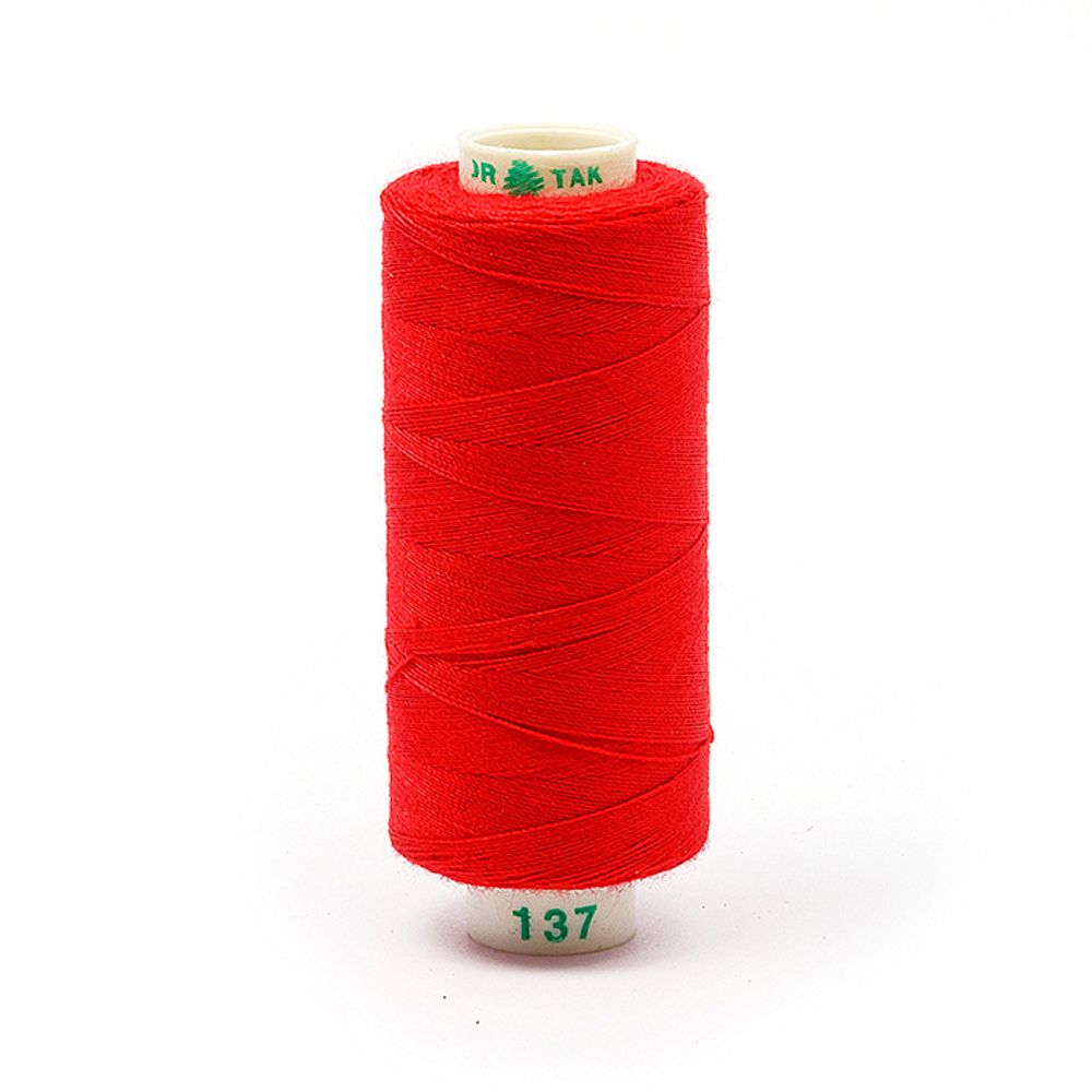 Нитки швейные бытовые Dor Tak 40/2, 366 м / 10 кат., 137 красный