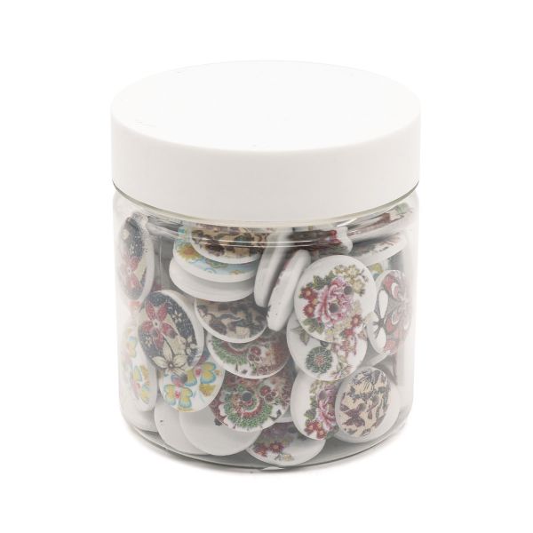 Украшения декоративные пуговицы деревянные Цветочки-лепесточки №9, 15-18 мм, 100 шт