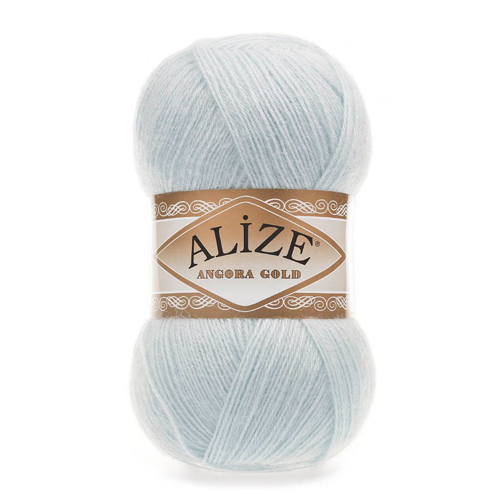 Пряжа Alize (Ализе) Angora Gold / уп.5 мот. по 100 г, 550м, 514 голубой лед A