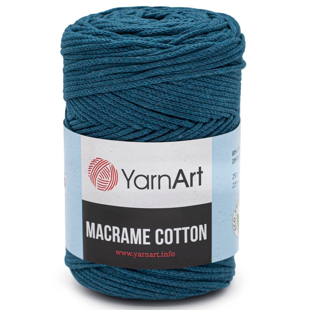 Пряжа YarnArt (ЯрнАрт) Macrame Cotton / уп.4 мот. по 250 г, 225м, 789 синий