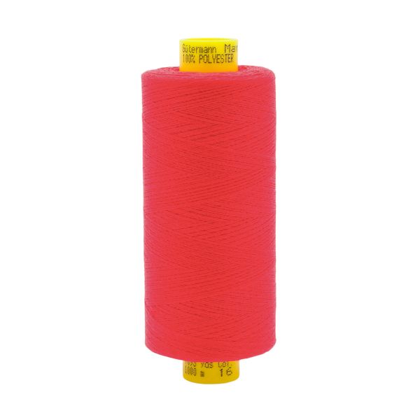 Нитка особо тонкая Gutermann Mara №150 (150/2), 1000 м, 713953, цв. 016 красный коралл, 1 катушка