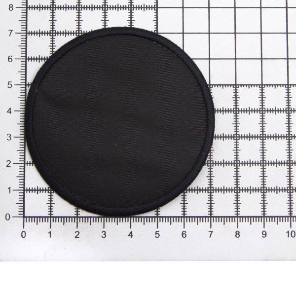 Термоаппликация Круг, черный, 73х73мм 50х50мм 10 шт, 011