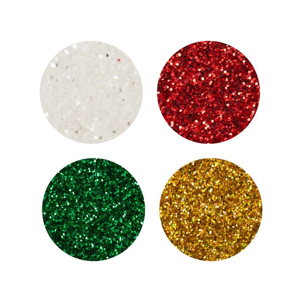 Блестки декоративные в баночках ассорти 0.2 мм, 4 уп. по 20 г, №05, Love2art Набор ассорти GFC-128