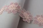 Кружево на сетке 85 мм / 11 м, розовый, Gamma GFLM-24089