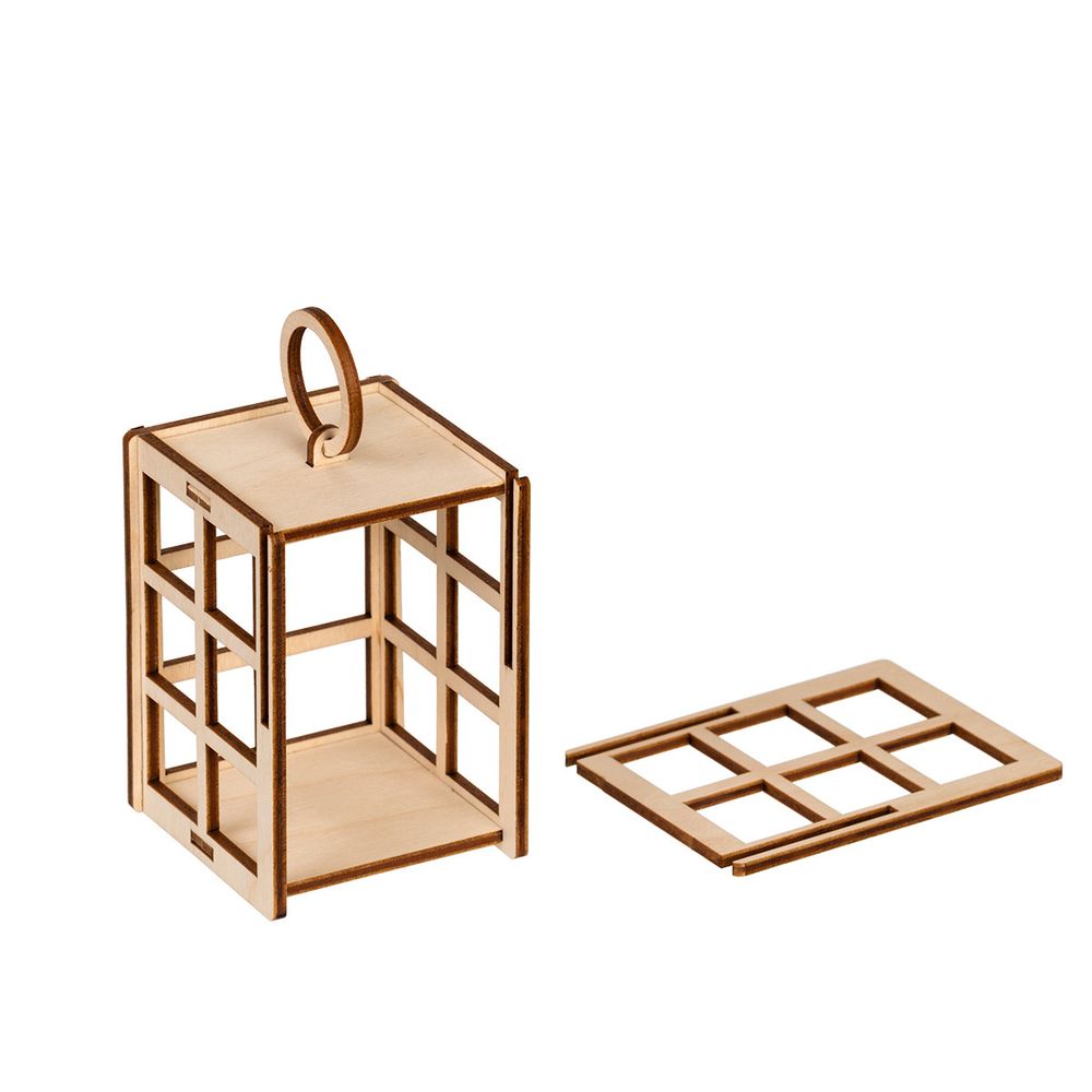 Заготовка из фанеры Фонарик, 6х6х8 см, 02, Mr.Carving КЛ-19