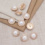 Пуговицы на ножке 28L=18 мм, металл, Gold (золотой), 10 шт, MP15