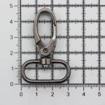 Карабин металл 25.0 мм (48х32 мм), цв.чер.никель, 20 шт