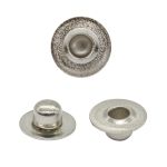 Хольнитены джинсовые ⌀7 мм цв.металл (без гвоздя), никель, 4051, 100 шт