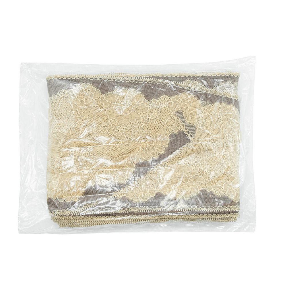 Кружево бельевое эластичное 190 мм / 10 м, 7735043 бежевый