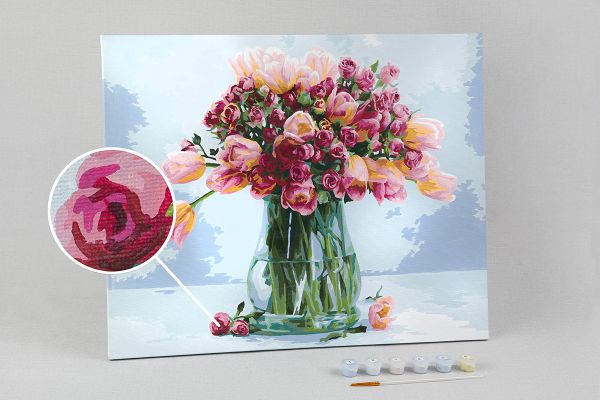 Картина по номерам Фрея, Изящный букет, 50х40 см